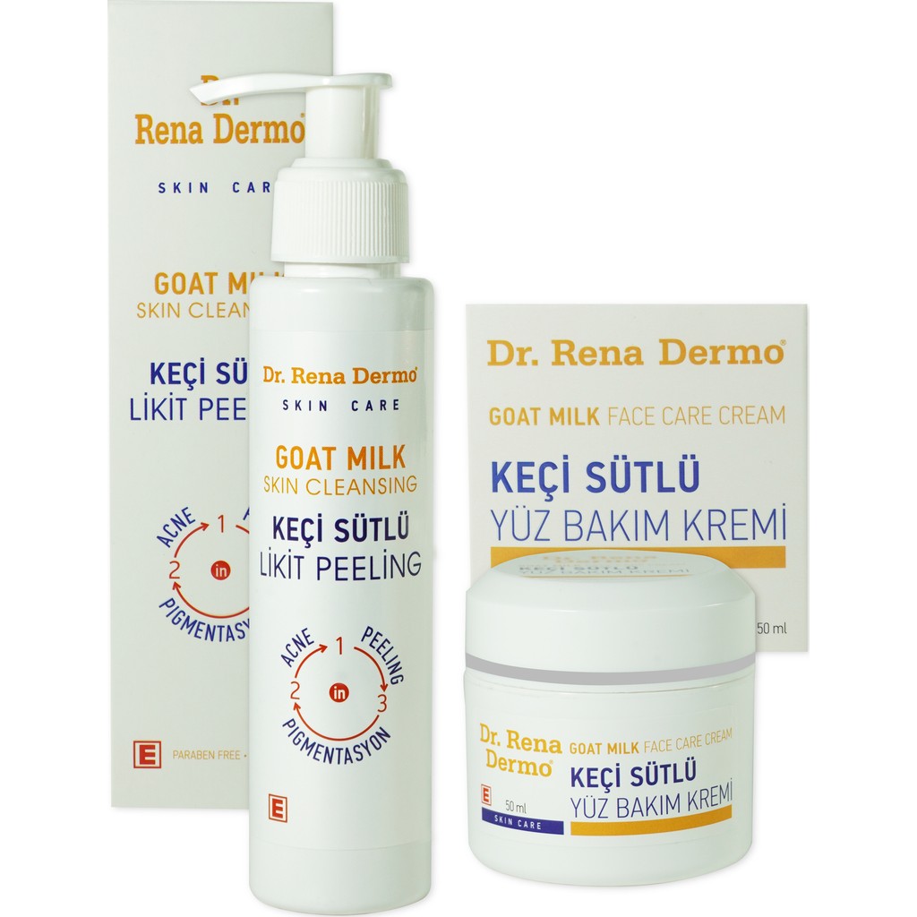 Dr. Rena Dermo Keçi Sütlü Likit Peeling 125 ml + Yüz Bakım Kremi 50 ml Cilt Temizleme ve Peeling Fiyatı