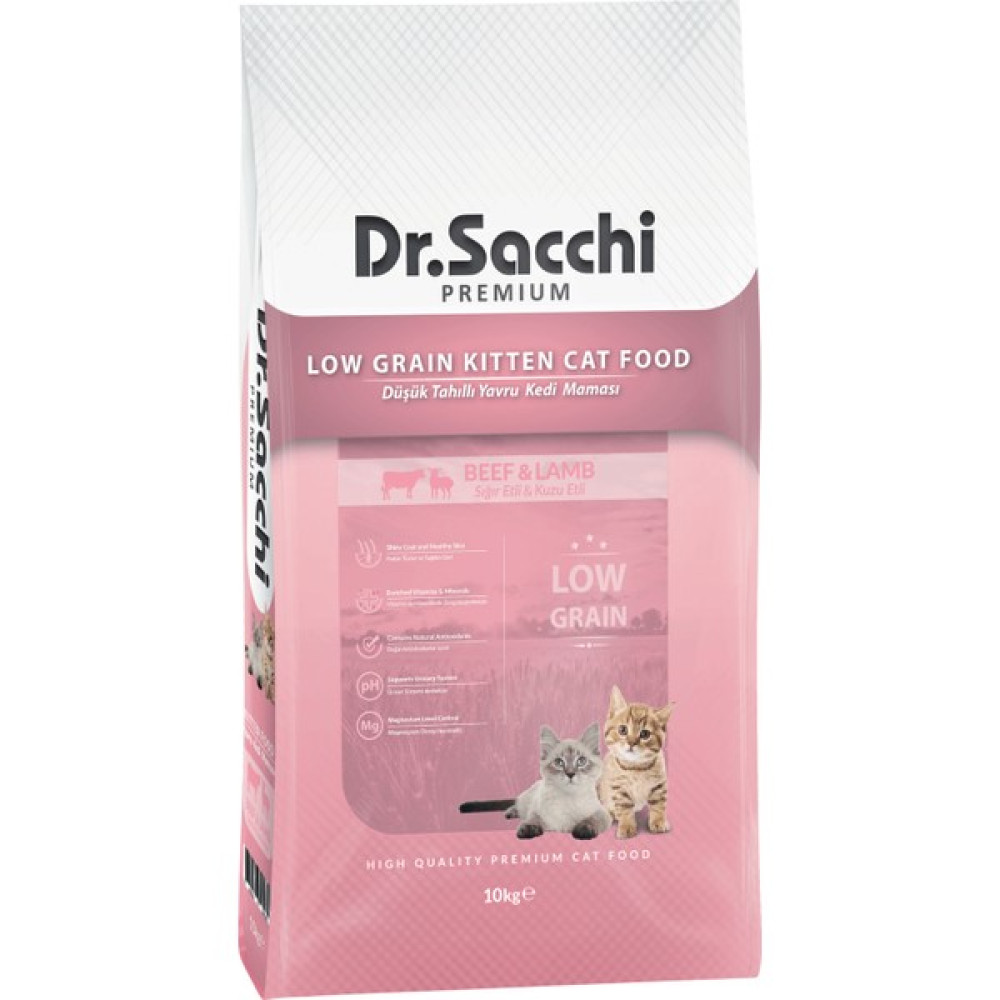 Dr Sacchi Düşük Tahıllı Etli Yavru Kedi Maması 10 KG Evcil Hayvan Ürünleri Fiyatı