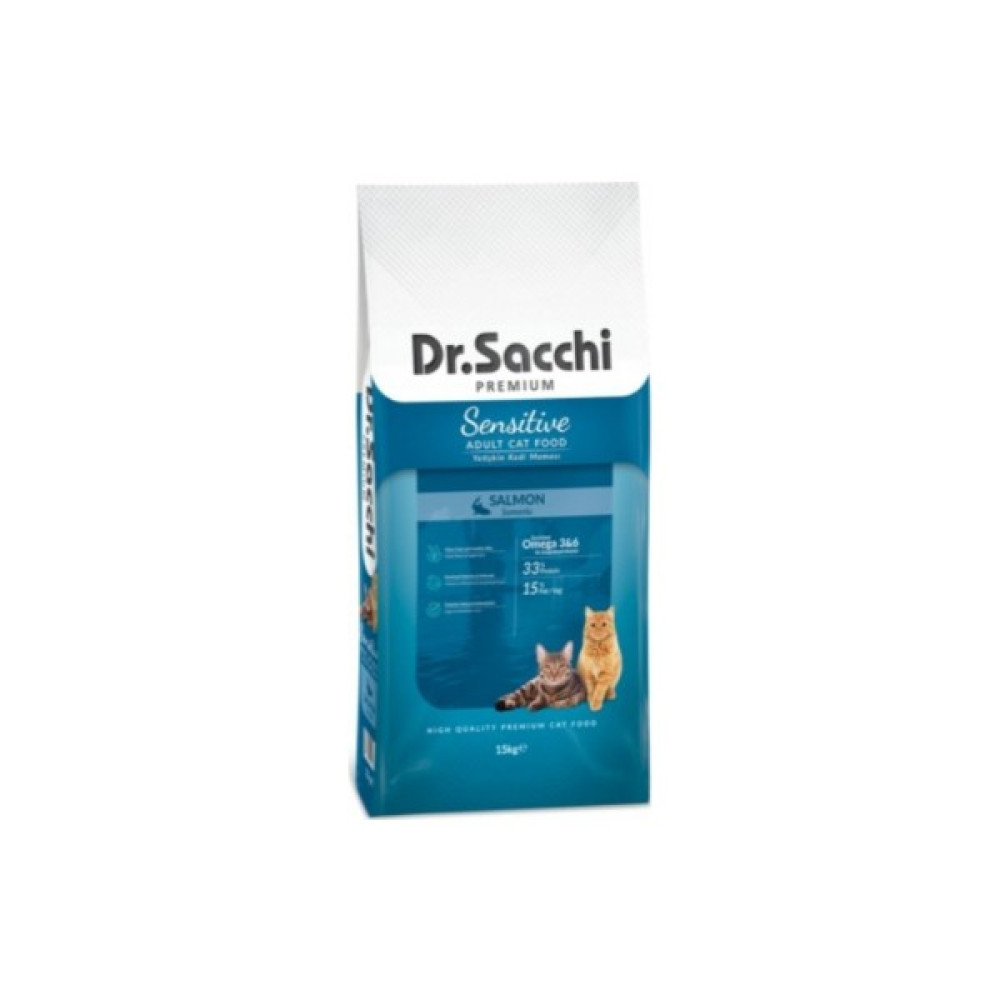 Dr. Sacchi Premium Sensitive Somonlu Yetişkin Kedi Maması 15 kg Evcil Hayvan Ürünleri Fiyatı
