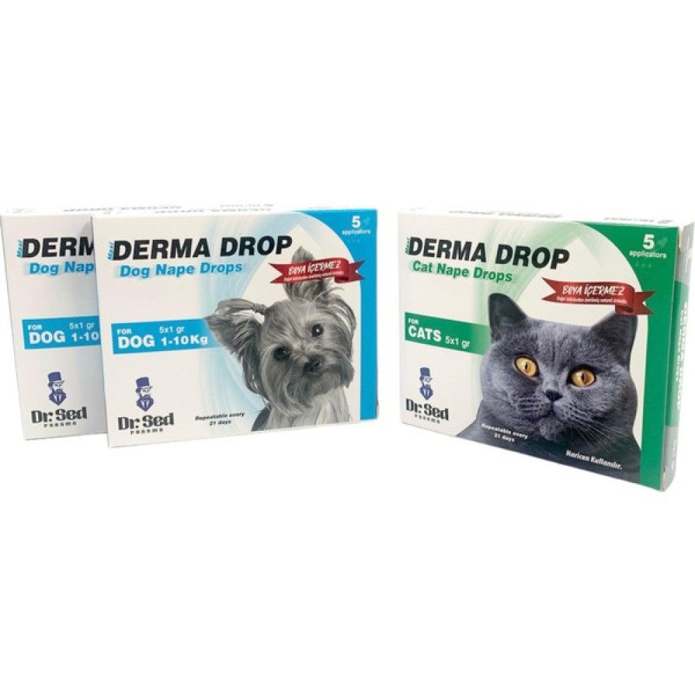 Dr. Sed 1-10KG Köpekler Için 2 Kutu Damla + Kediler Için Damla Evcil Hayvan Ürünleri Fiyatı