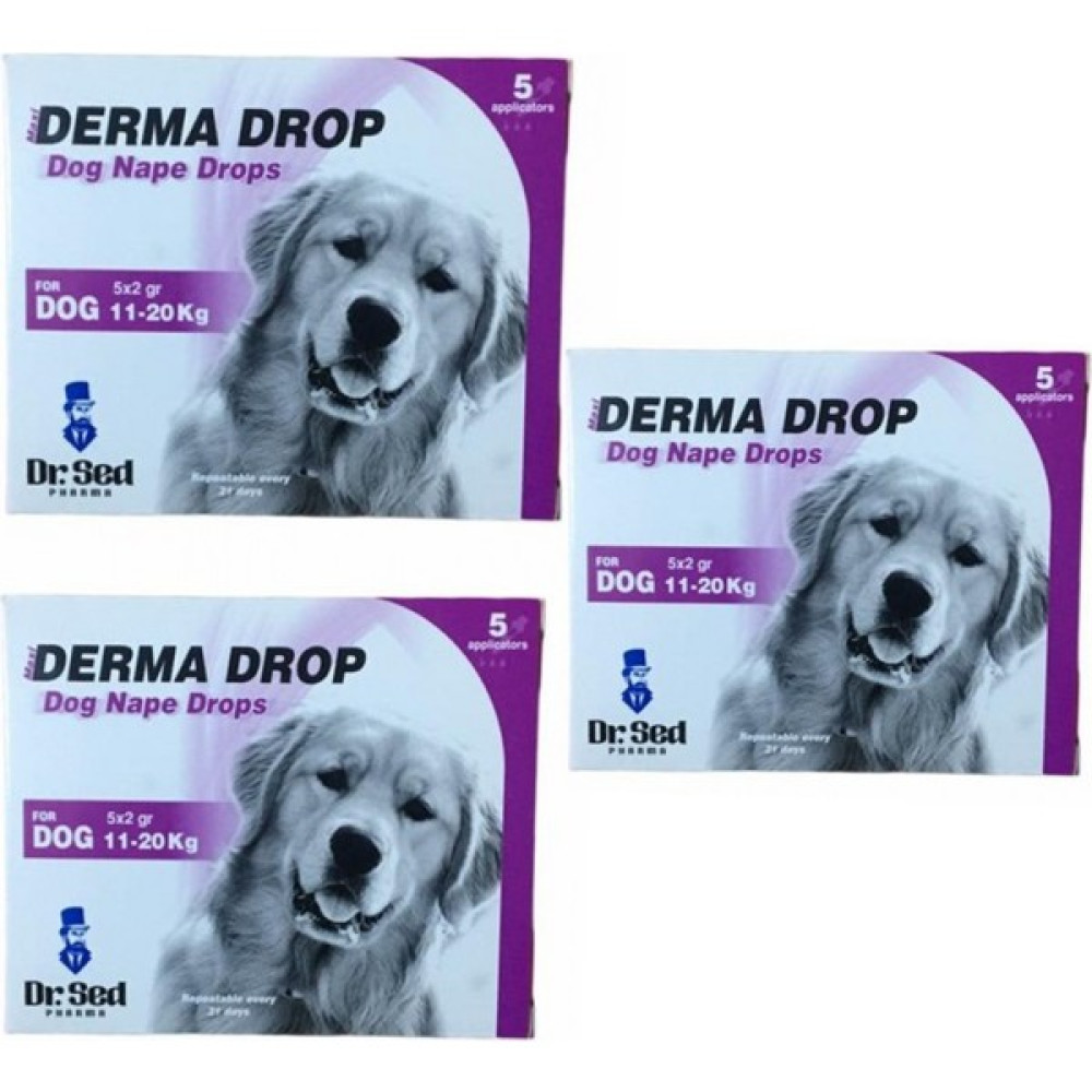 Dr Sed Pharma 3 Adet Derma Drop Bit Pire Kene Için Köpek Ense Damlası 11-20 kg Evcil Hayvan Ürünleri Fiyatı