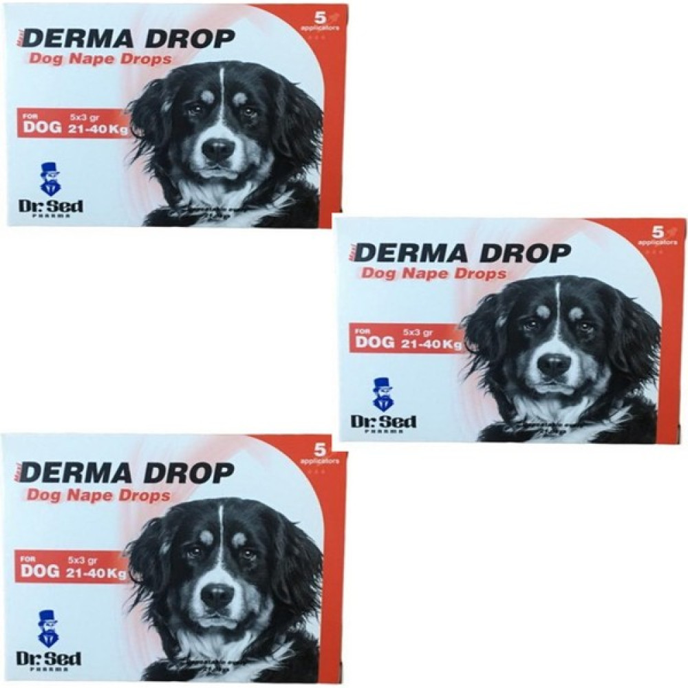 Dr Sed Pharma 3 Adet Derma Drop Bit Pire Kene Için Köpek Ense Damlası 21-40 kg Evcil Hayvan Ürünleri Fiyatı