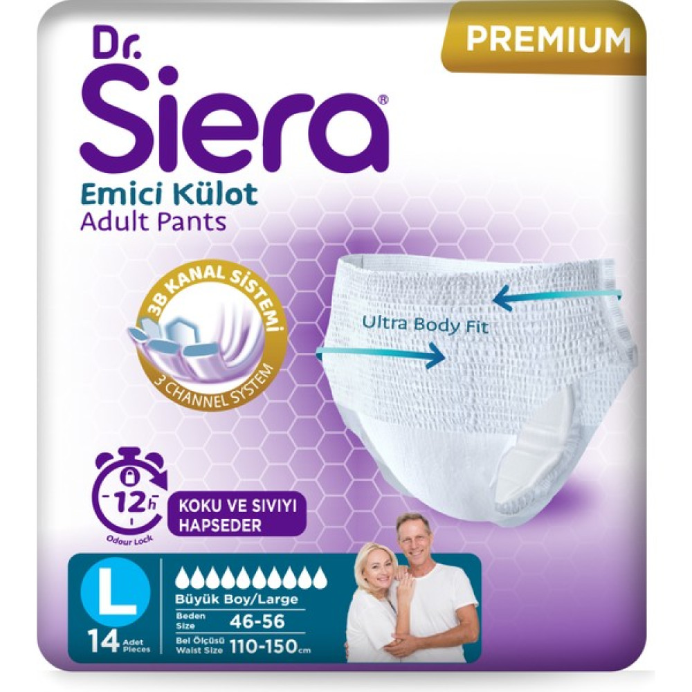 Dr. Siera Hasta Bezi Emici Külot 14 Adet, Large - L Hasta Bezleri ve Temizliği Fiyatı