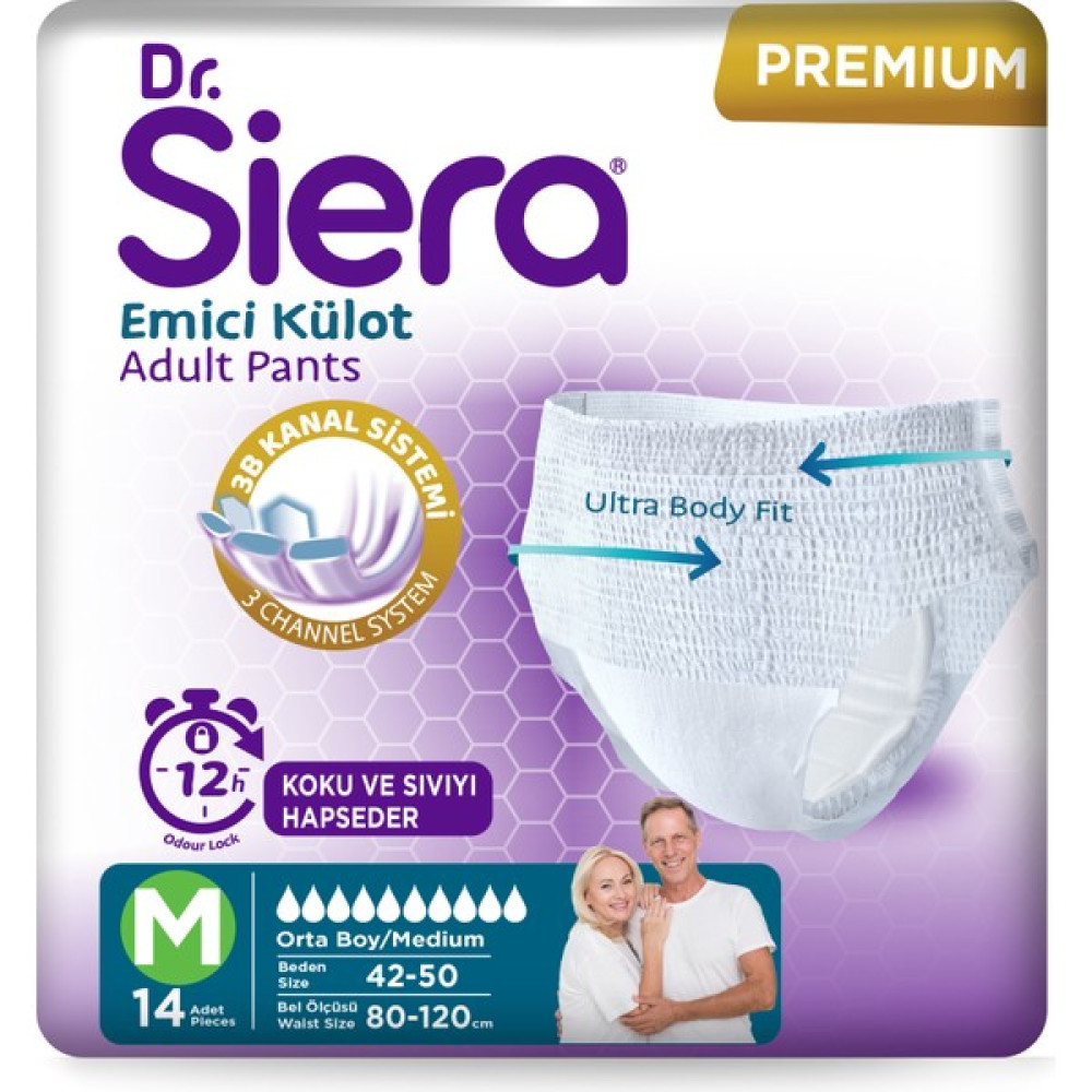 Dr. Siera Hasta Bezi Emici Külot 14'lü Paket Medium - M Hasta Bezleri ve Temizliği Fiyatı