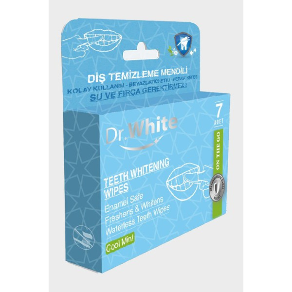 Dr. White Tek Kullanımlık Nane Aromalı Diş Temizleme Mendili 7 Adet Diş Beyazlatıcılar Fiyatı
