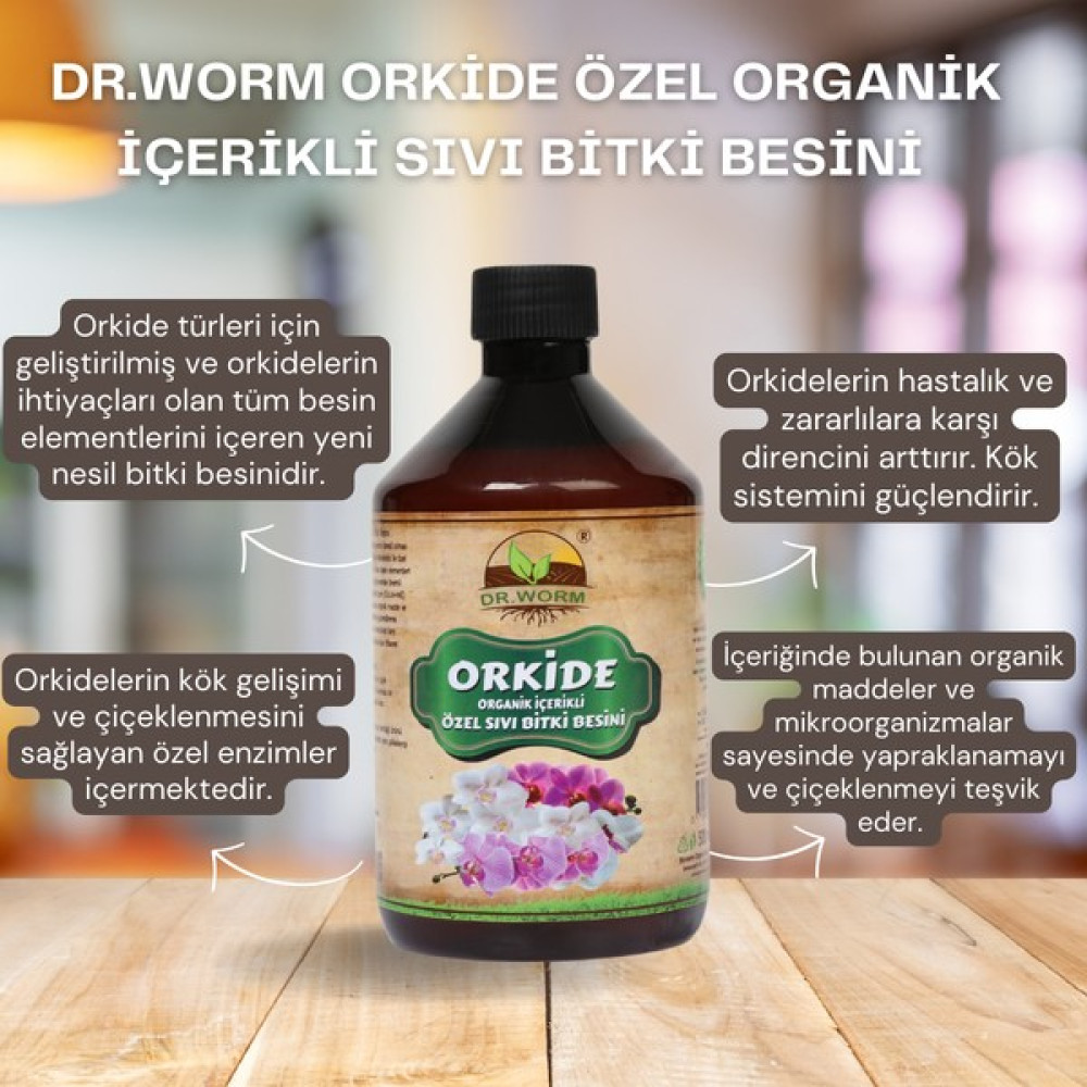 Dr Worm Orkide Özel Organik İçerikli Sıvı Bitki Besini 500 ml Gübre Fiyatı