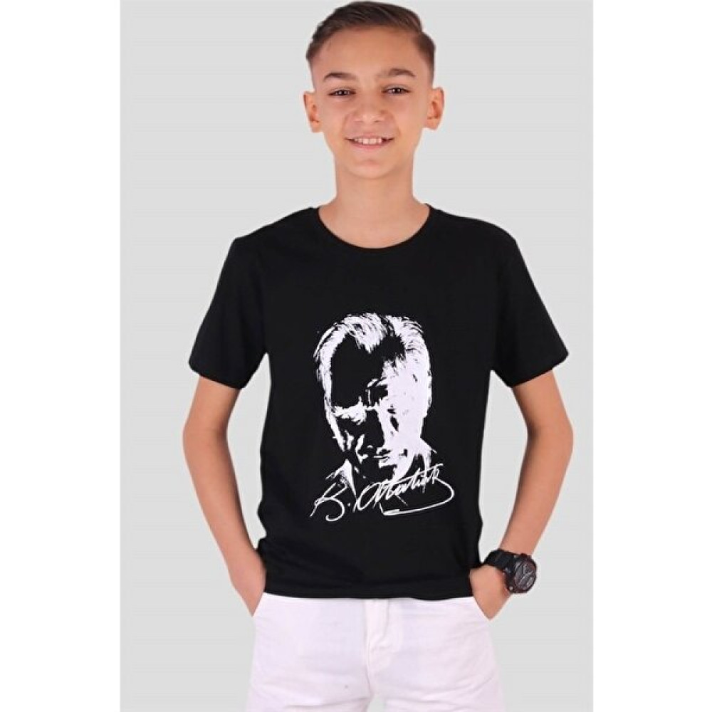 Dragora Atatürk Baskılı Kısa Kollu 23 Nisan 19 Mayıs 30 Ağustos 10 Kasım Süper Kalite Çocuk T-Shir Erkek Çocuk T-shirt Fiyatı