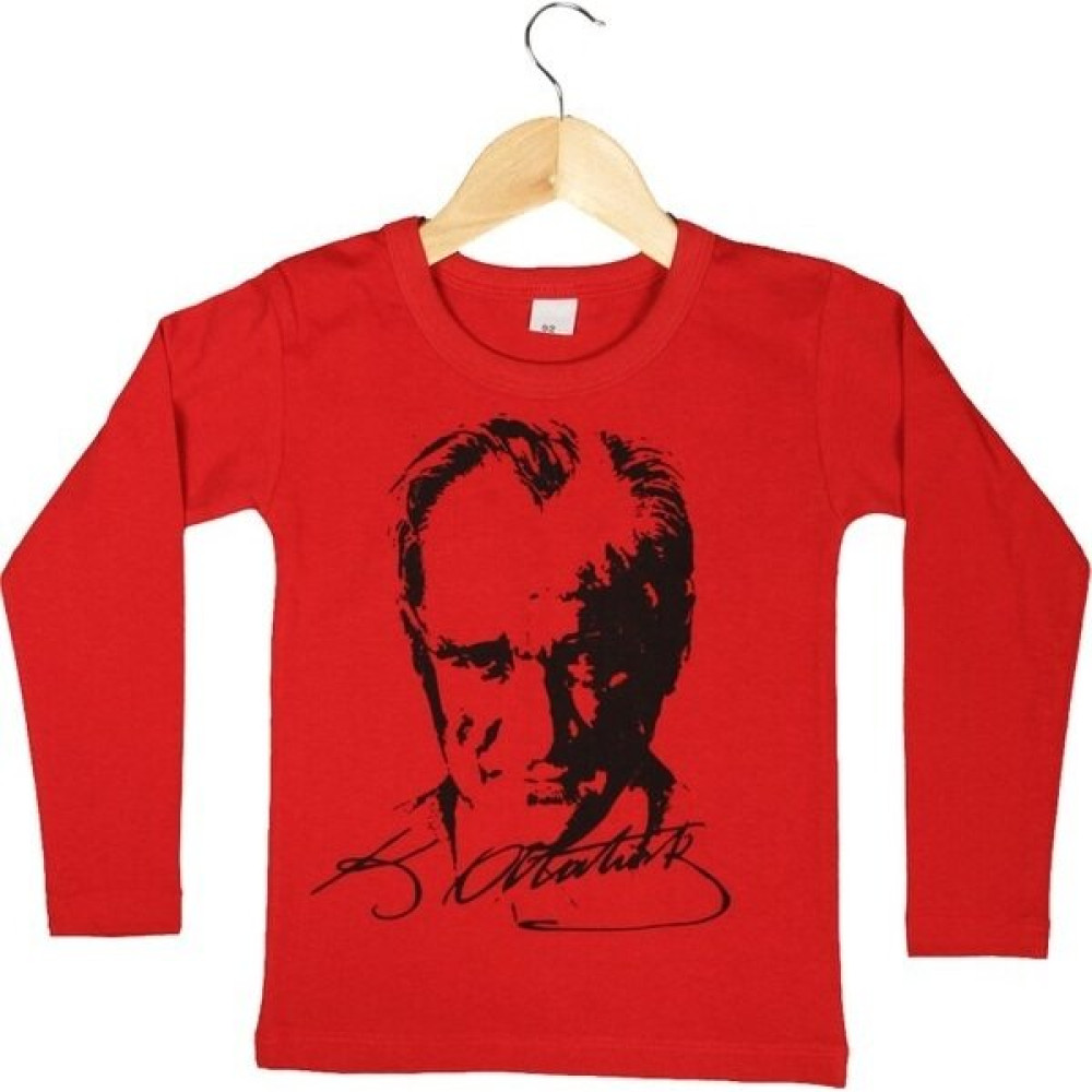 Dragora Atatürk Baskılı Uzun Kollu 23 Nisan 19 Mayıs 30 Ağustos 10 Kasım Süper Kalite Çocuk T-Shirt Erkek Çocuk T-shirt Fiyatı