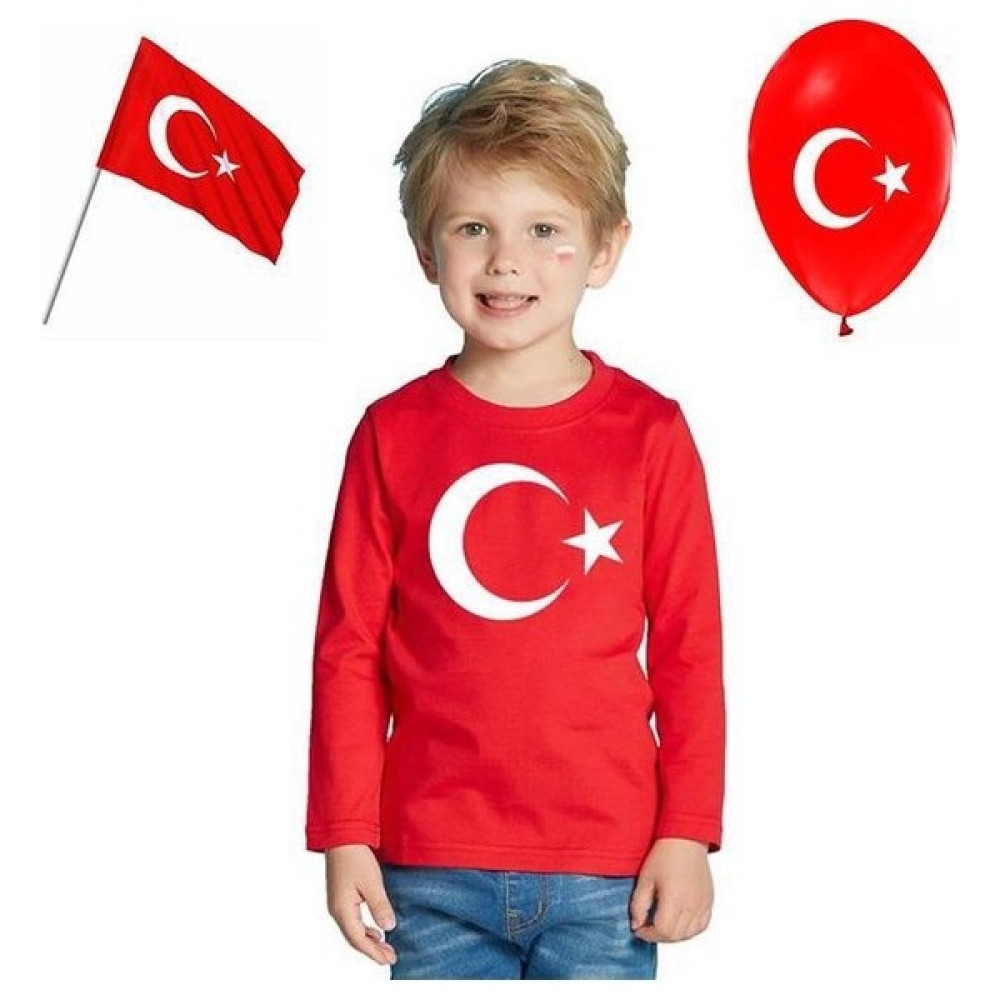 Dragora Bayrak Baskılı Uzun Kollu 23 Nisan 19 Mayıs 30 Ağustos 10 Kasım Süper Kalite Çocuk T-Shirt Erkek Çocuk T-shirt Fiyatı