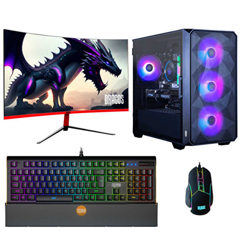 Dragos DRx5242 AMD Ryzen 7 5700X 27" 32 GB RAM 512 GB M.2 NVMe SSD 8 GB RTX 4060 Curved FreeDOS Masaüstü Oyun Bilgisayarı Masaüstü Bilgisayar Fiyatı