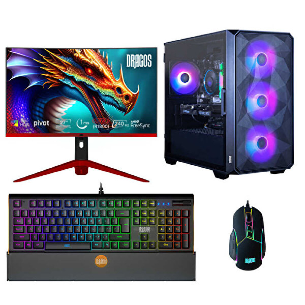 Dragos DRx5999 Intel Core i7-12700F 27" 16 GB RAM 512 GB M.2 NVMe SSD 8 GB RTX 4060 Ti Curved FreeDOS Masaüstü Oyun Bilgisayarı Masaüstü Bilgisayar Fiyatı