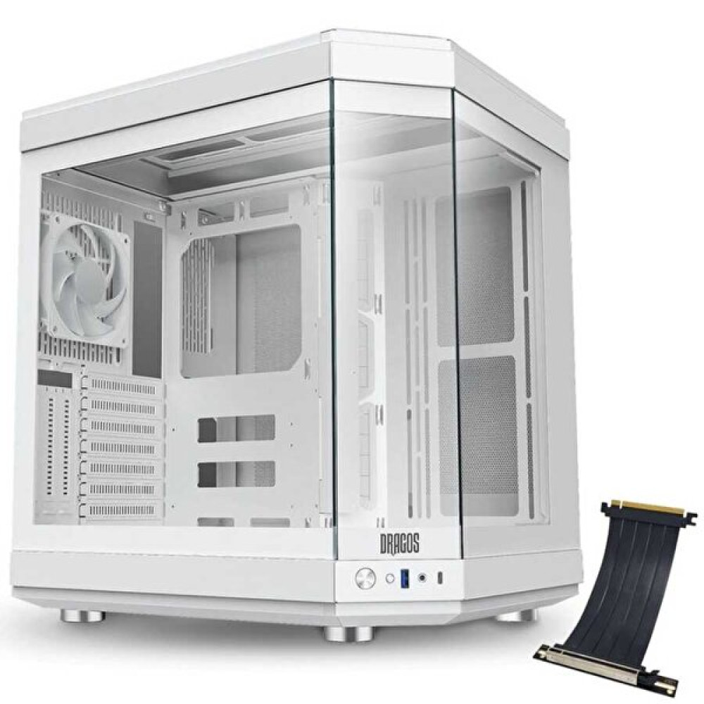 Dragos North Premium L PCIe 4.0 Riser 1x Fan USB 3.0 Type-C ATX Mid Tower Panoramik Cam Beyaz Gaming Bilgisayar Kasası Masaüstü Bilgisayar Fiyatı