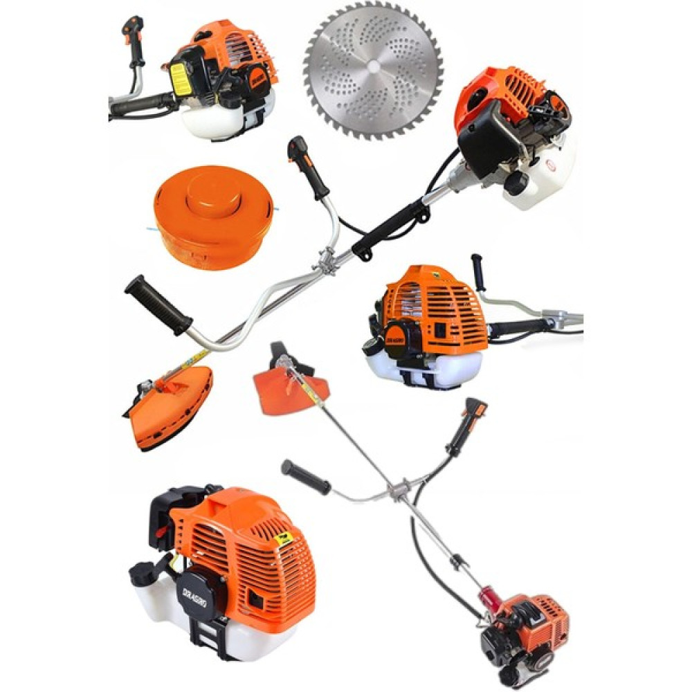 Dragro -Alman 6 Hp Yan Tipi Benzinli Motorlu Ot Çalı Tırpanı Çim Biçme Makinesi Tırpan-Turuncu Dragro-6hp-Yan-Turuncu Bahçe Makinesi Fiyatı