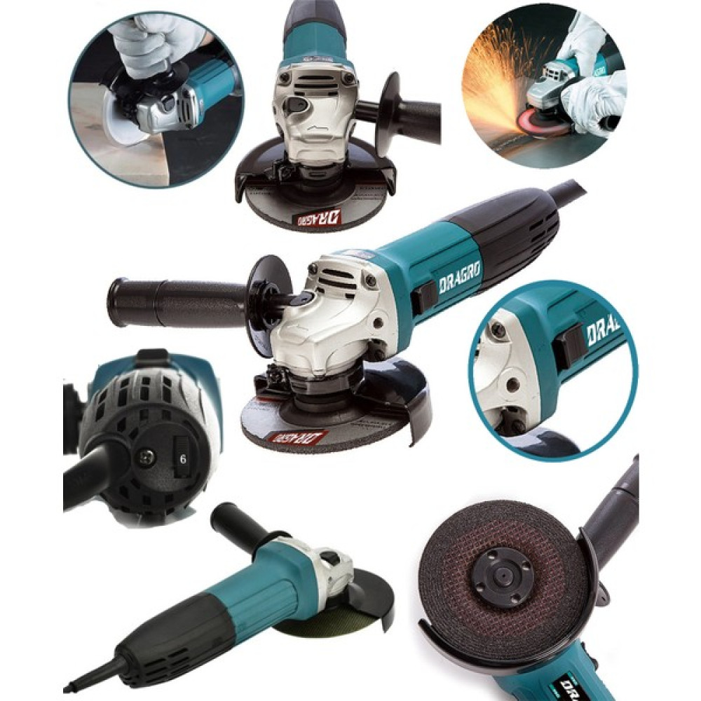 Dragro Alman Teknoloji 3000 Watt Professional Çift Metal Şanzuman Avuç Içi Taşlama 125 mm Devir Ayarlı Taşlama Makinesi Fiyatı
