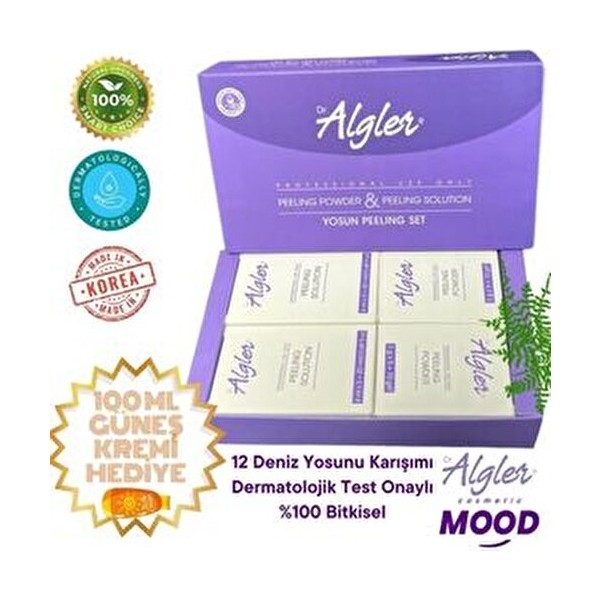 Dr.Algler Algler Yosun Peeling Yüz Peelingi Cilt Bakımı 5 Kullanımlık Tüm Cilt Tipleri İçin B5 Vitamini Etkisi Diğer Fiyatı