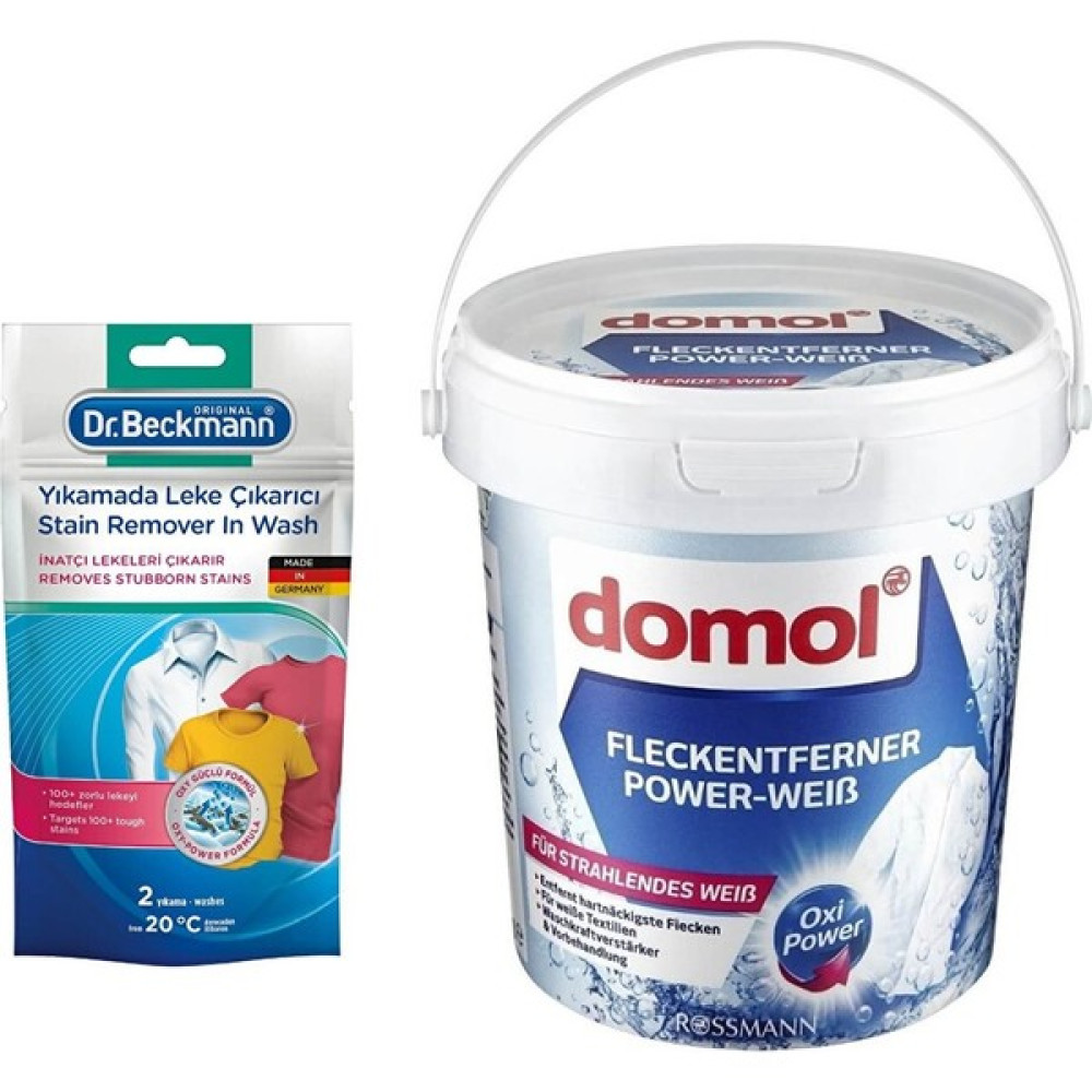 Dr.Beckmann Yıkamada Leke Çıkarıcı Doypack + Domol Beyazlara Özel Leke Çıkarıcı Toz Oxi Güç 750 gr Çamaşır Yıkama Fiyatı