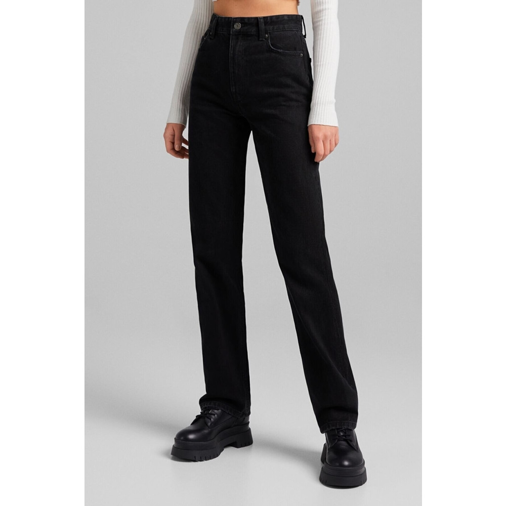 DRC trend Carmela Siyah Extra Yüksek Bel Bol Paça Jean 25 Beden Bayan Jeans / Kot Pantolon Fiyatı