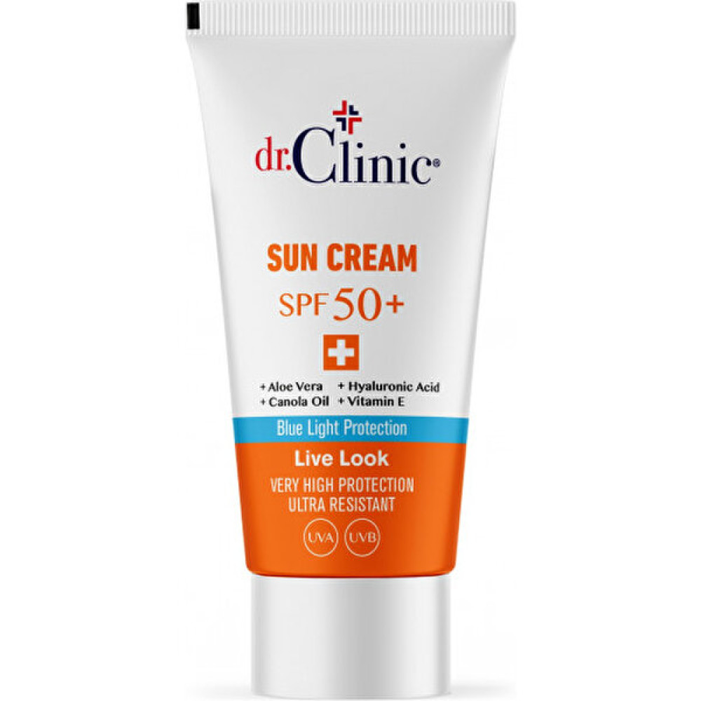 Dr.Clinic Spf 50+ Güneş Koruyucu Krem 50 ml ( UVA,UVB ve Mavi Işık Koruma ) Güneş Kremleri ve Losyonları Fiyatı