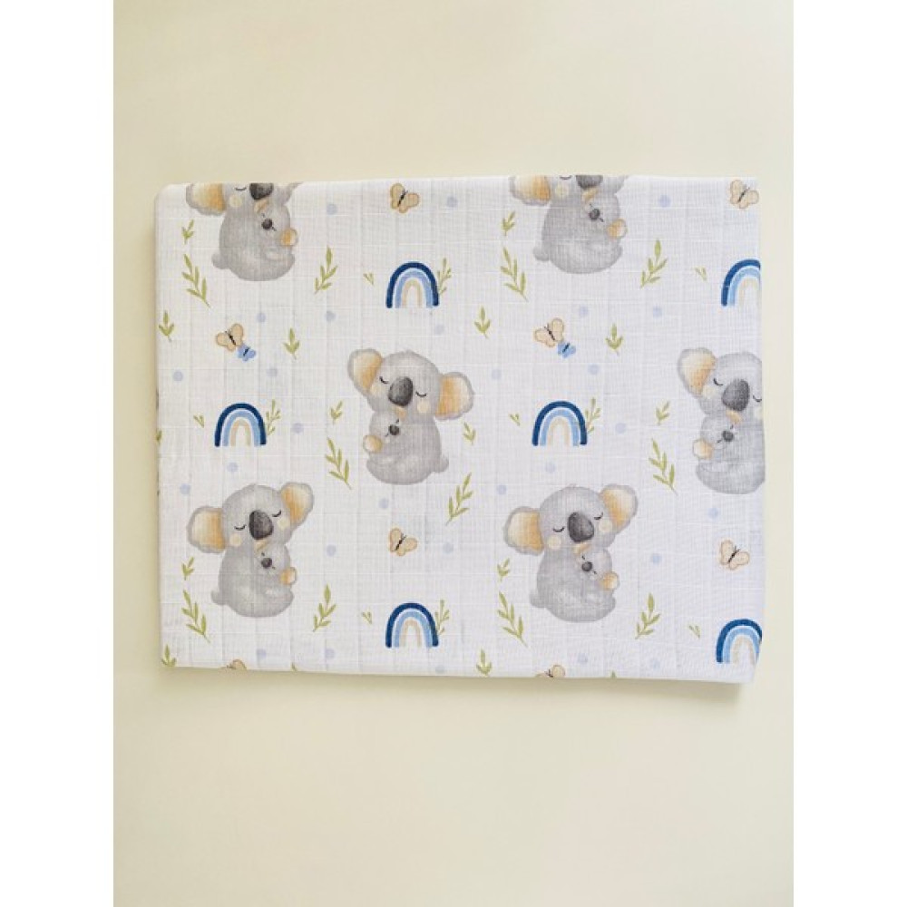 Dream Baby Çok Amaçlı Müslin Örtü 80x90 cm Koala Desen Bebek,çocuk Yenidoğan Battaniye - Mavi Hamilelik ve Emzirme Fiyatı