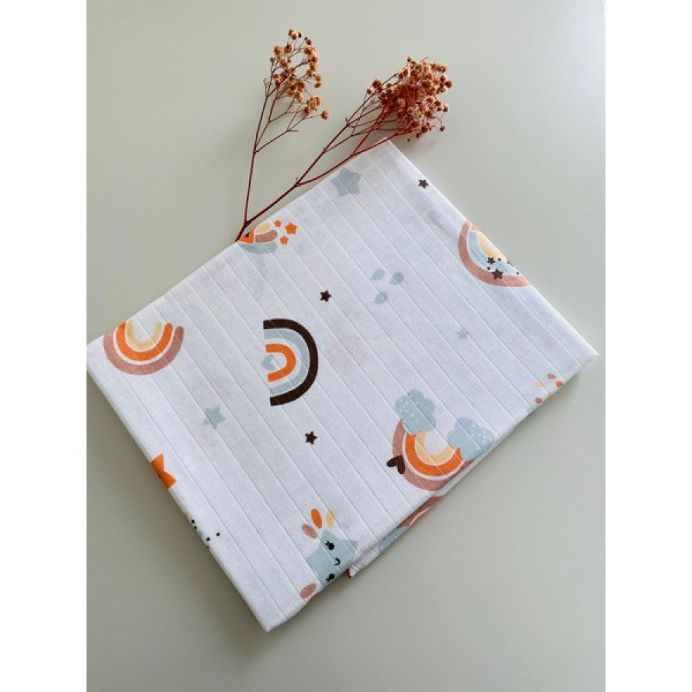 Dream Baby Çok Amaçlı Müslin Örtü Gökkuşağı 80*90 cm Desen Bebek,çocuk Yenidoğan Battaniye - Renkli Hamilelik ve Emzirme Fiyatı