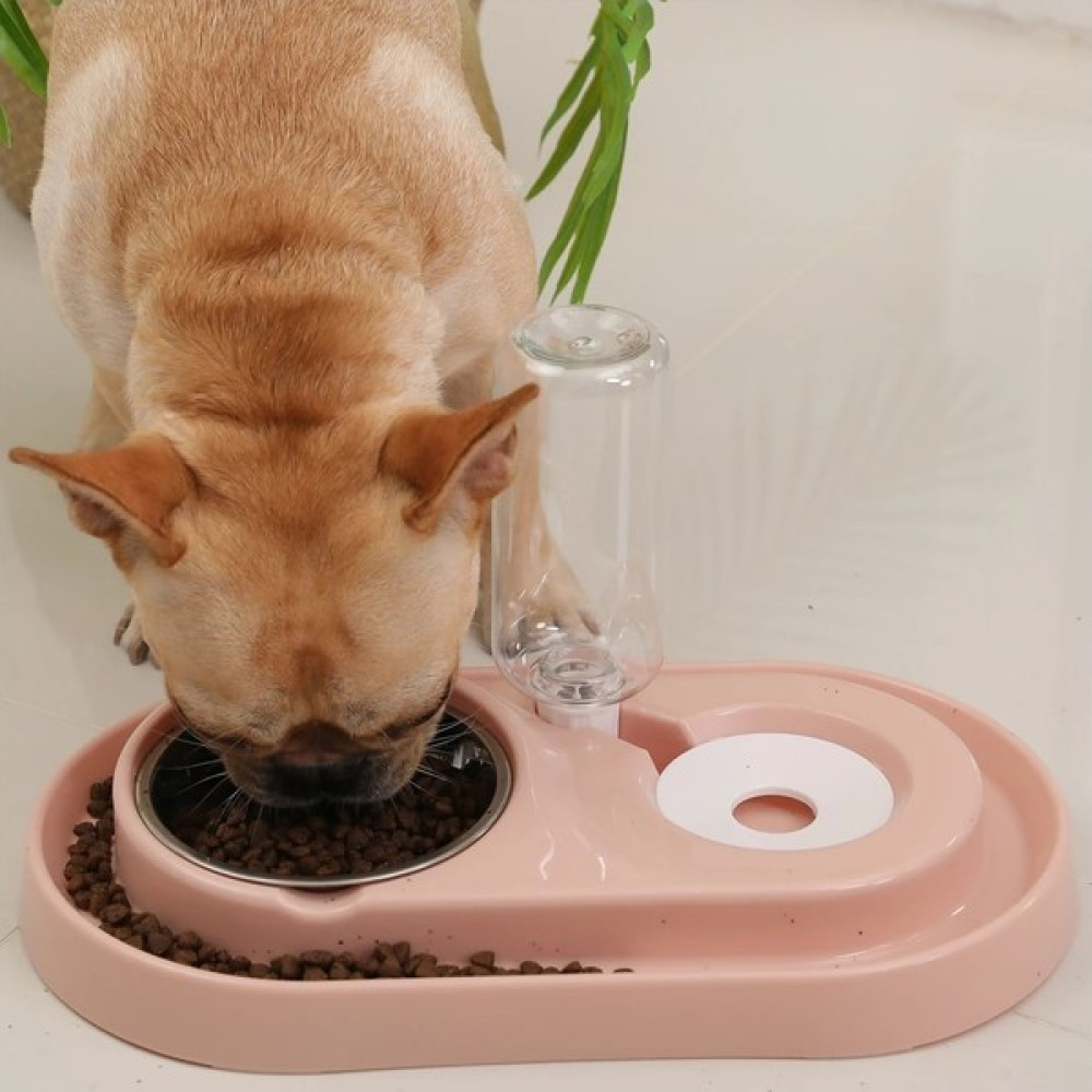 Dream Plus Kedi Köpek Için Çiftli Mama ve Su Kabı Otomatik Suluklu 500ML - Pembe Evcil Hayvan Ürünleri Fiyatı