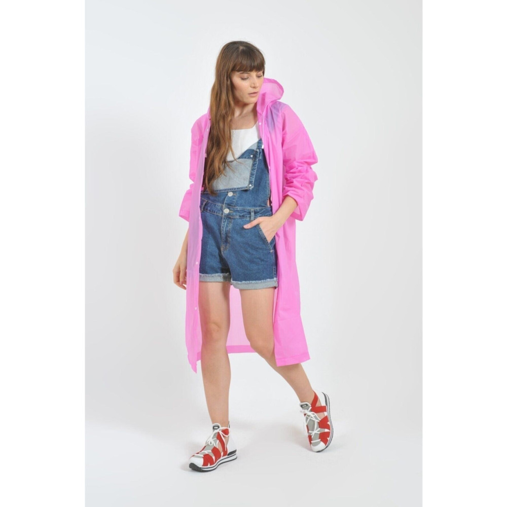Dream Plus Unisex Pembe Eva Kumaş Su Rüzgar Geçirmez Yağmurluk Standart Beden Kadın Yağmurluk Fiyatı