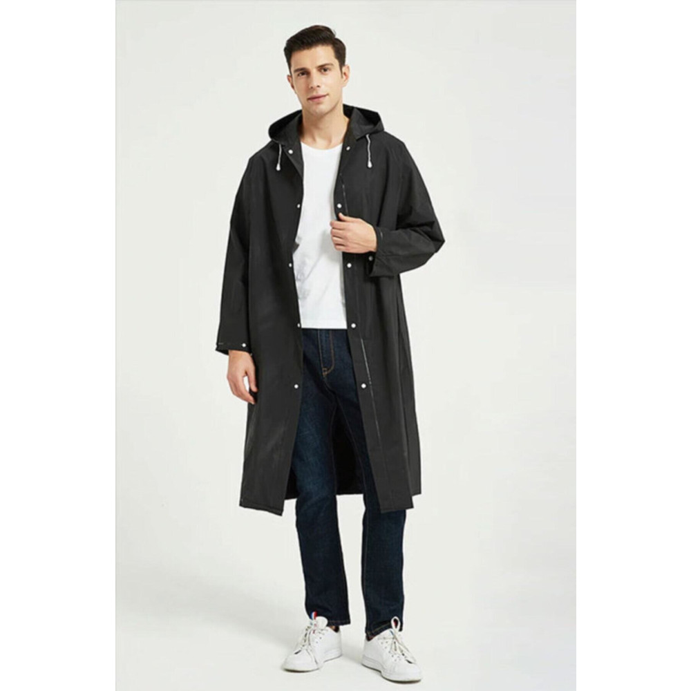Dream Plus Unisex Siyah Su Rüzgar Geçirmez Yağmurluk Standart Beden Kadın Yağmurluk Fiyatı