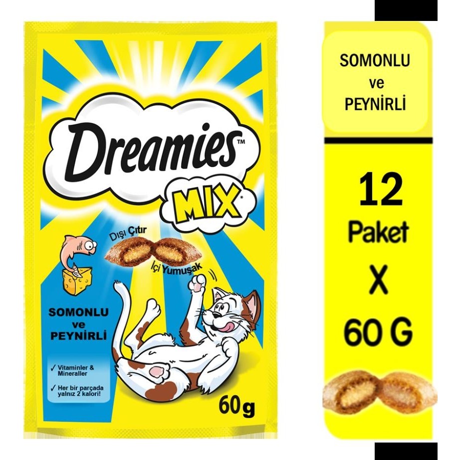 Dreamies Mix Somon Peynir Ödül Maması 12X60gr Diğer Fiyatı