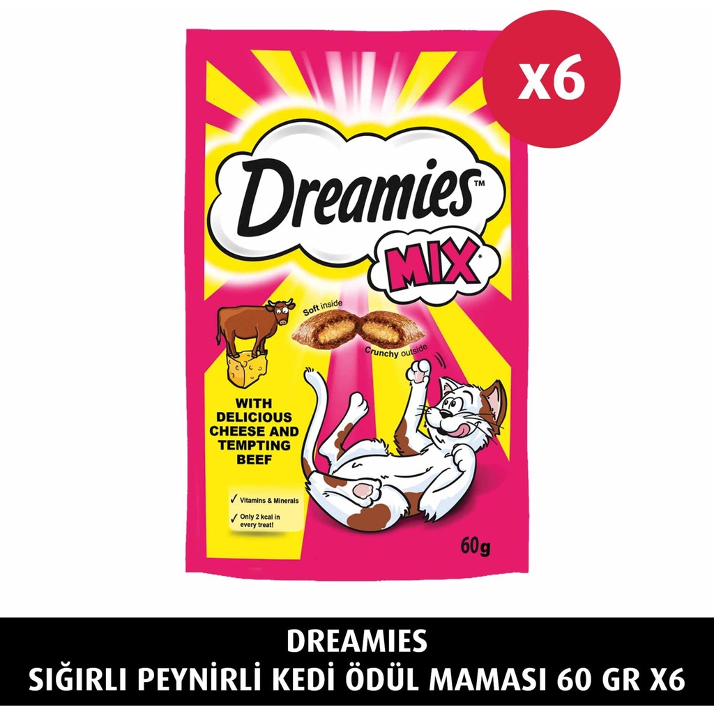 Dreamies Sığırlı Peynirli Kedi Ödül Maması 60 gr 6x Almanya Menşeli Yetişkin Kedilere Uygun Evcil Hayvan Ürünleri Fiyatı