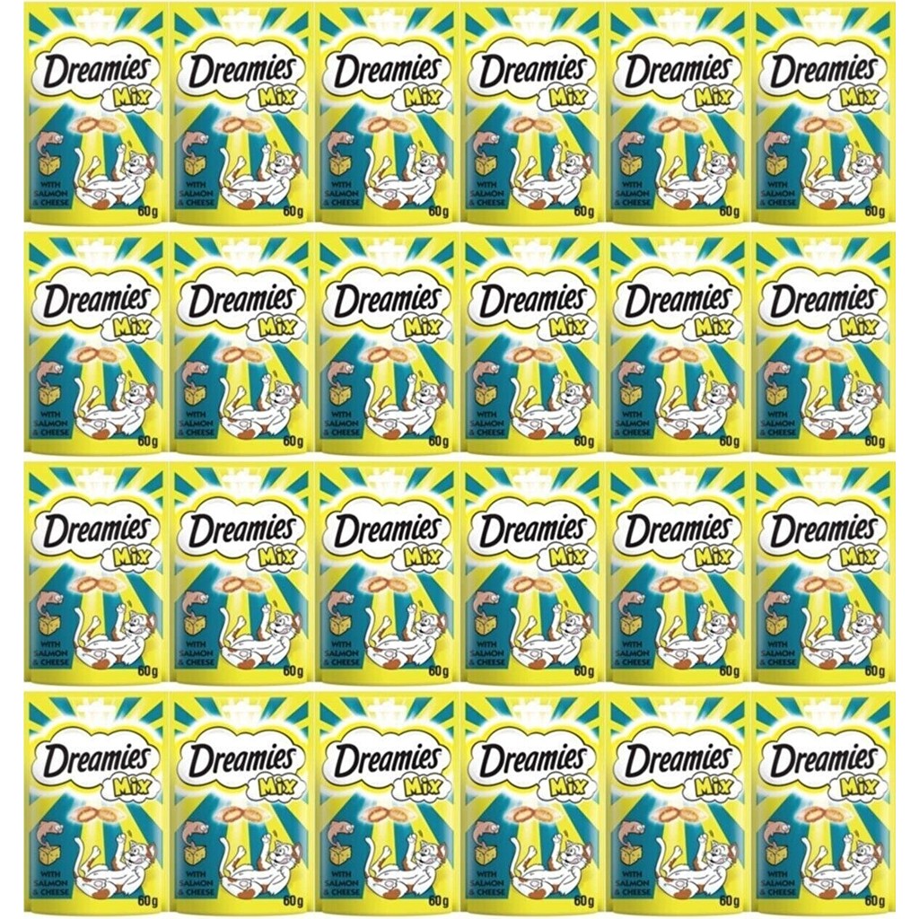 Dreamies Whiskas Dreamies Kedi Ödülü Mix Somonlu Peynirli 60 gr x 24 Adet Diğer Fiyatı