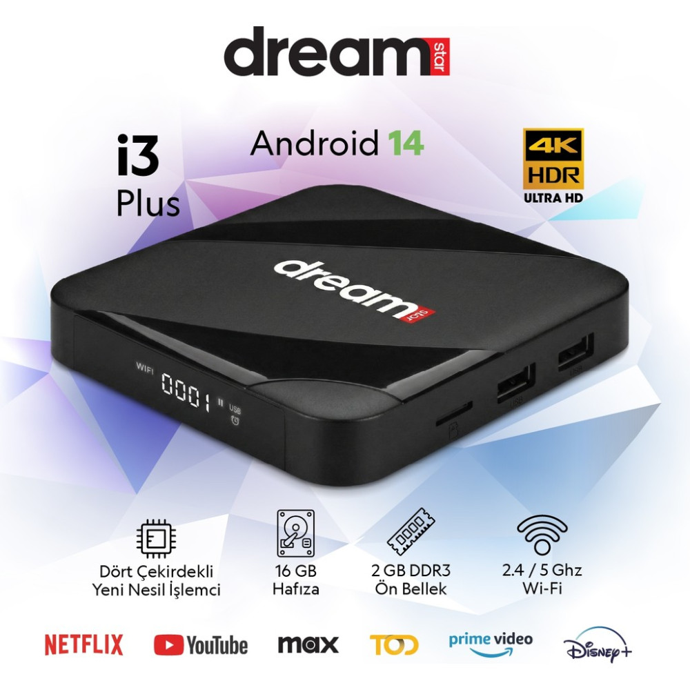 Dreamstar I3 Plus Android Tv Box | Android 14 | Ses Komut Desteği | 6k Ultra Hd Televizyonlar Fiyatı