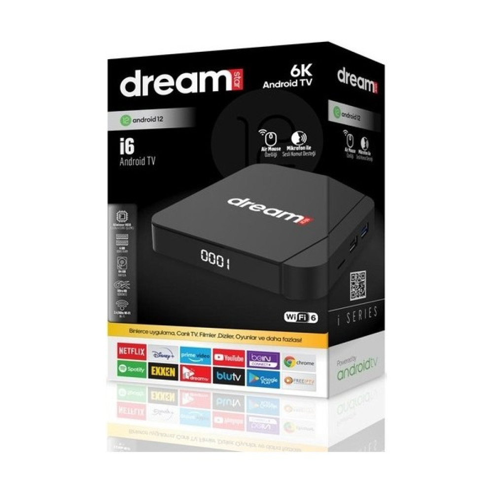 Dreamstar I6 64GB Android TV Box Ev Sinema Receiverları Fiyatı