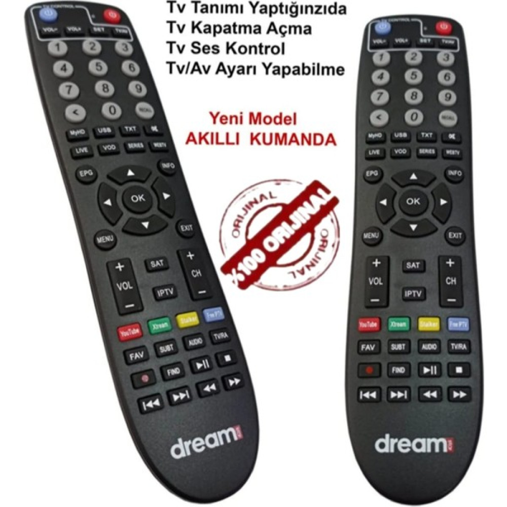 Dreamstar Masterplus Uydu & Tv Akıllı Kumandası (Orjinal) TV Aksesuarları Fiyatı