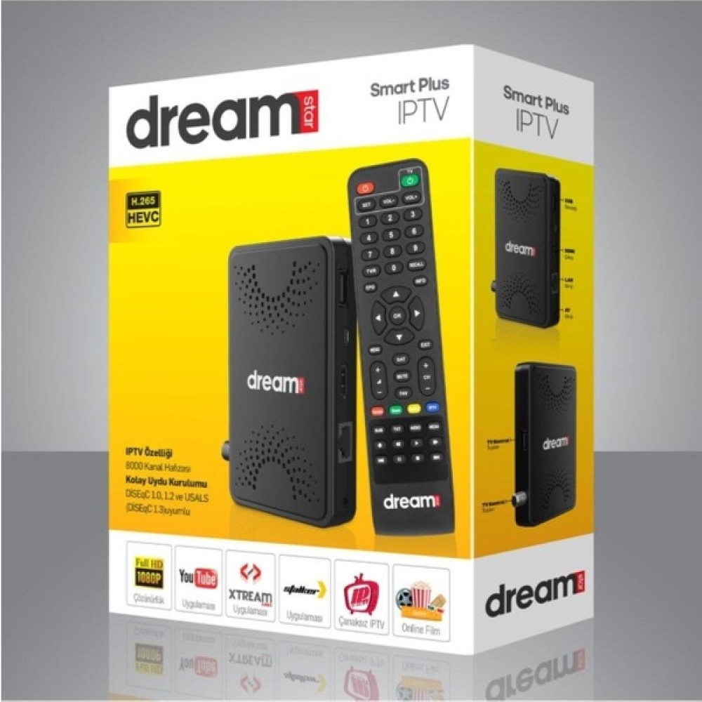 Dreamstar Smart Plus Iptv H.265 Hevc Hd Uydu Alıcısı Uydu Alıcıları Fiyatı