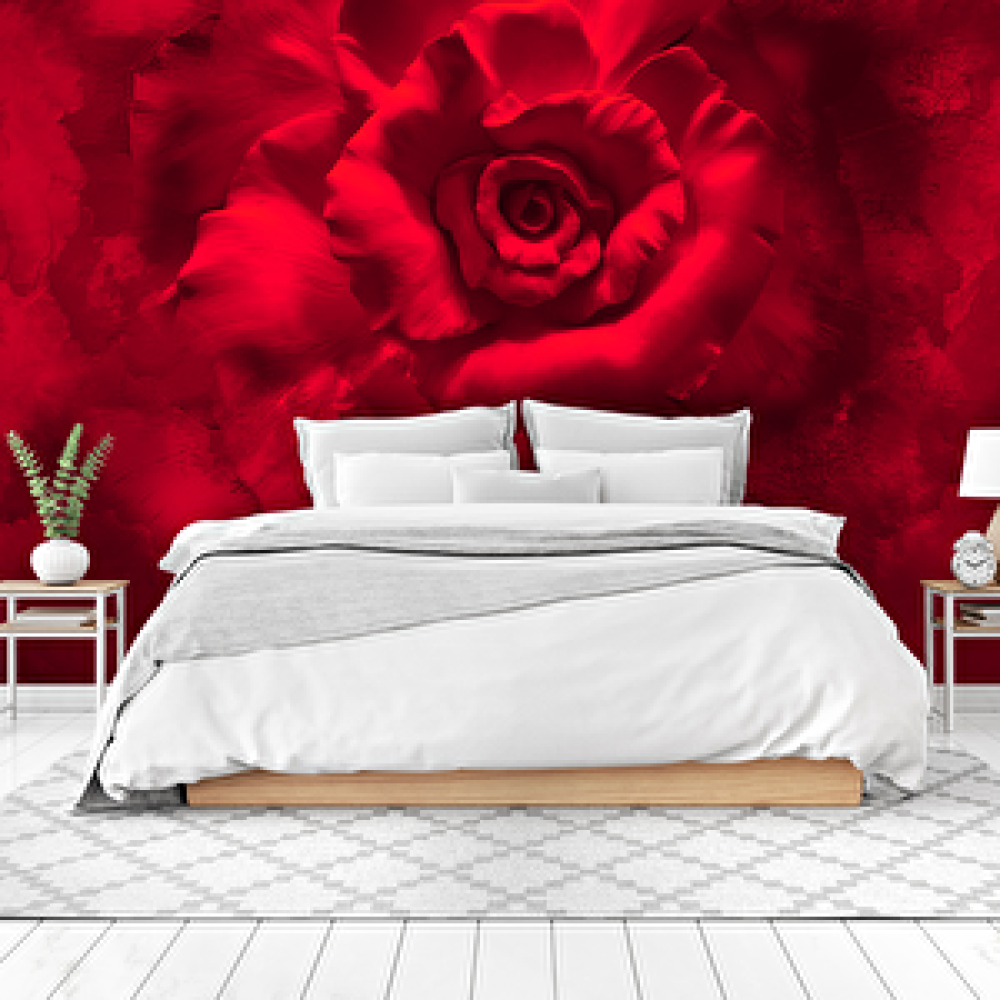 Dreamwall 3 Boyutlu Kırmızı Gül Desenli Isı Ve Ses Yalıtımlı Sağlık Dostu Kumaş Poster Duvar Kağıdı Duvar Kağıdı Fiyatı