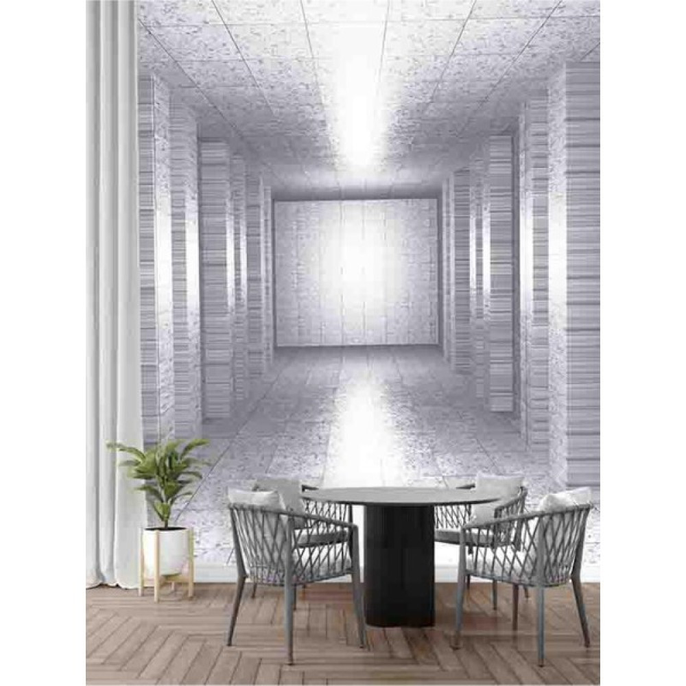 Dreamwall 3D Tünel Desenli Isı ve Ses Yalıtımlı Sağlıklı Tekstil Duvar Kağıdı - 470 x 300 - Gri Poster Fiyatı