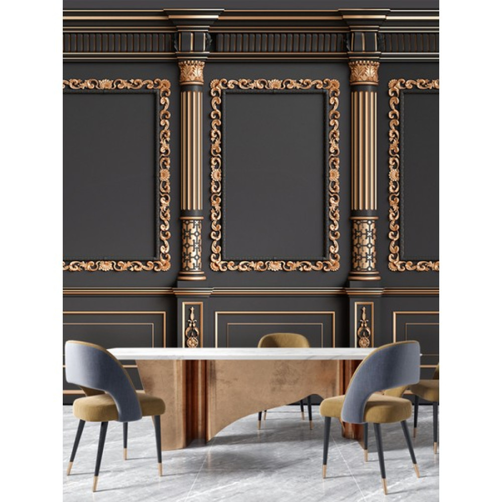 Dreamwall Çerçeve Desenli Isı ve Ses Yalıtımlı Sağlıklı Tekstil Duvar Kağıdı - 300 x 270 Poster Fiyatı