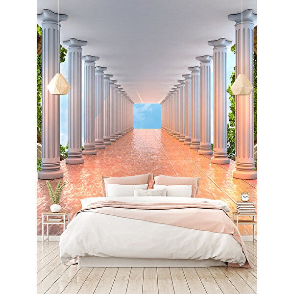 Dreamwall Çizgili Sütun Desenli Isı ve Ses Yalıtımlı Sağlıklı Tekstil Duvar Kağıdı - 200 x 100 Poster Fiyatı