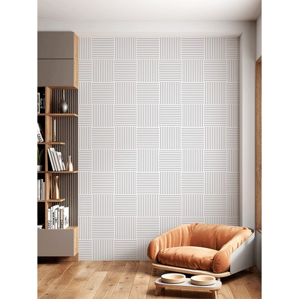 Dreamwall Dreamwall Siyah Beyaz Geometrik Desenli Isı ve Ses Yalıtımlı Sağlıklı Tekstil Duvar Kağıdı - 450 x 280 Poster Fiyatı