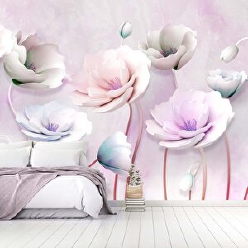 Dreamwall Renkli Laleler Desenli Isı Ve Ses Yalıtımlı Sağlık Dostu Kumaş Poster Duvar Kağıdı Duvar Kağıdı Fiyatı