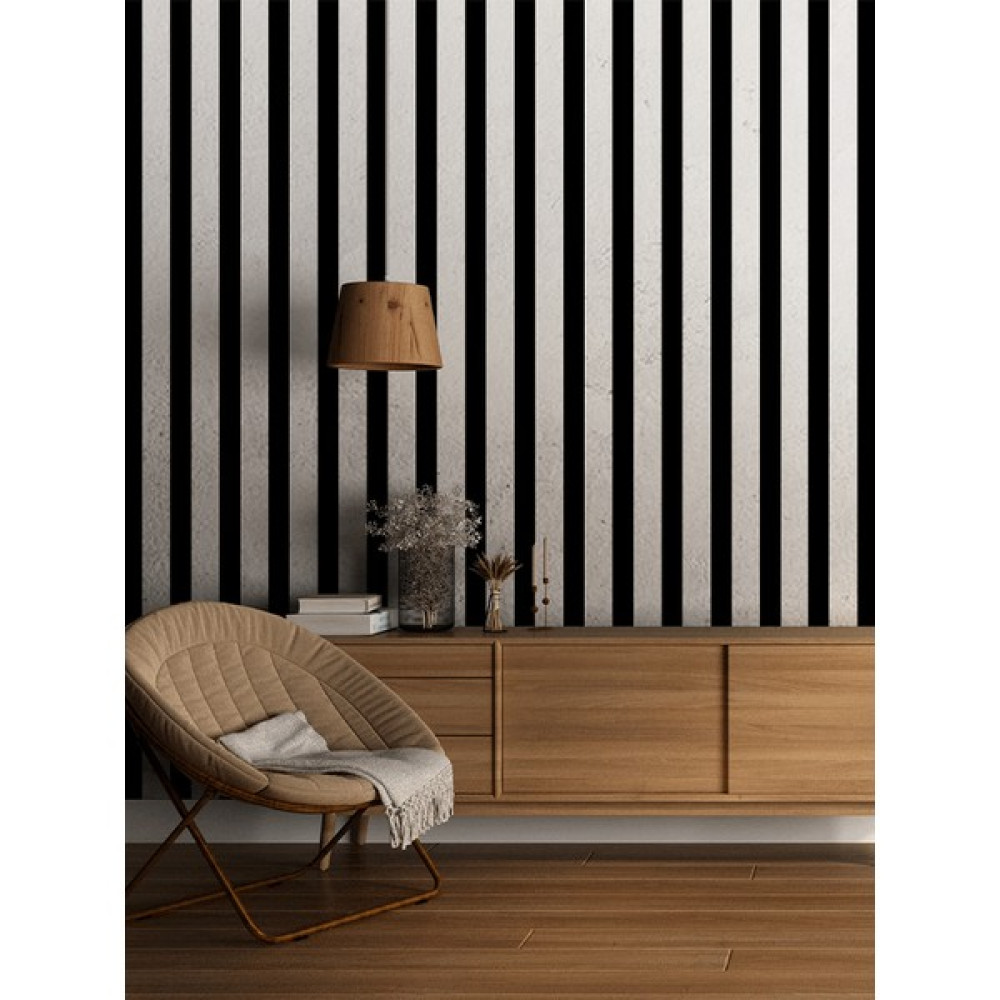 Dreamwall Siyah Beyaz Geometrik Desenli Isı ve Ses Yalıtımlı Sağlıklı Tekstil Duvar Kağıdı - 450 x 280 Poster Fiyatı