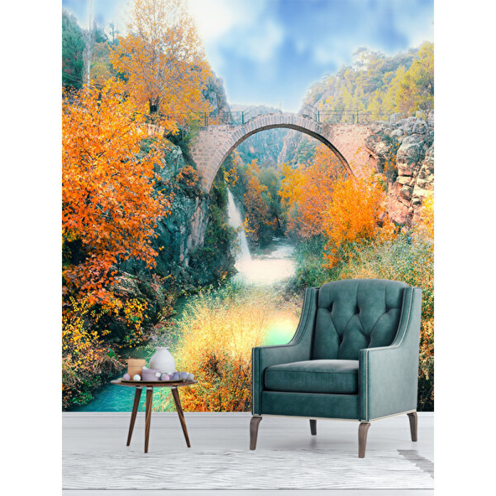 Dreamwall Sonbahar Manzaralı Isı ve Ses Yalıtımlı Sağlıklı Tekstil Duvar Kağıdı - 250 x 100 - Çok Renkli Poster Fiyatı