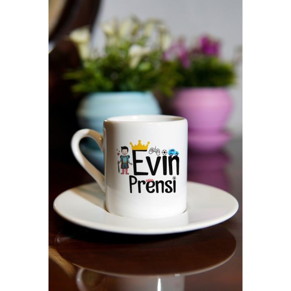Dressy Home Evin Prensi Yazılı Kahve Fincanı - Baskılı Fincan - Fincan Takımı - Fincanlar Fincan / Bardak / Kahve Takımı Fiyatı