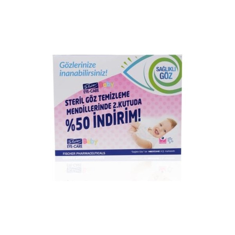 Dr.Fischer EyeCare Bebek Steril Göz Temizleme Mendili - 2.si %50 İndirimli 2x30'lu Paket Bebek Kulak Çubuğu Fiyatı