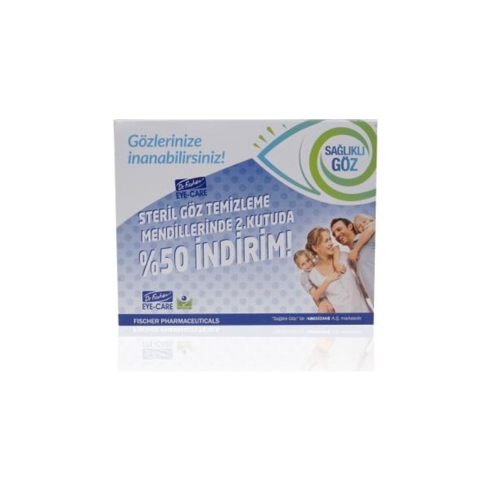 Dr.Fischer EyeCare Yetişkin Steril Göz Temizleme Mendili - 2.si %50 İndirimli 2x30'lu Paket Maskeler Fiyatı