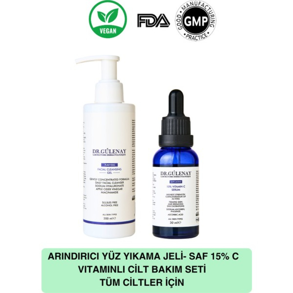 Dr.Gülenay Laboratoire Dermatologique Hyaluronik Asit Etkili Günlük Yüz Temizleyici ve Aydınlatıcı,Parlaklık Veren Cilt Serum Seti Oto Boyaları Fiyatı