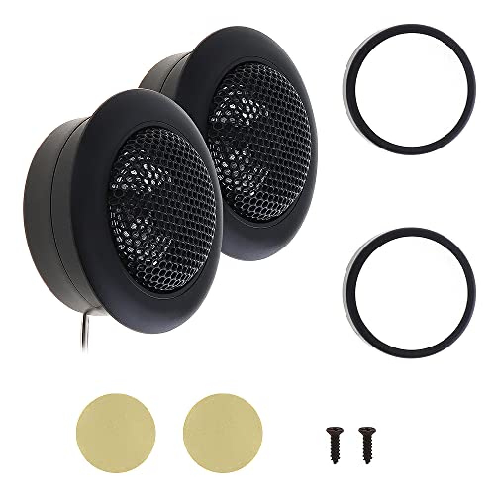 DriSentri Car Tweeters, 2pcs 800W T-120 Dome Tweeter Speakers Audio Loudspeaker Car Stereo Treble Speaker for Car Audio System