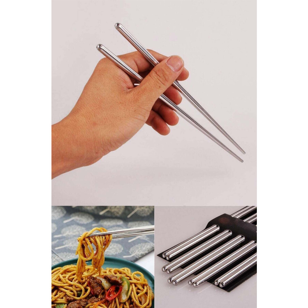 DRK EKSPRES Metal Chopstick 5li Paslanmaz Çelik Çin Çubuğu Çatal / Kaşık / Bıçak Takımları Fiyatı
