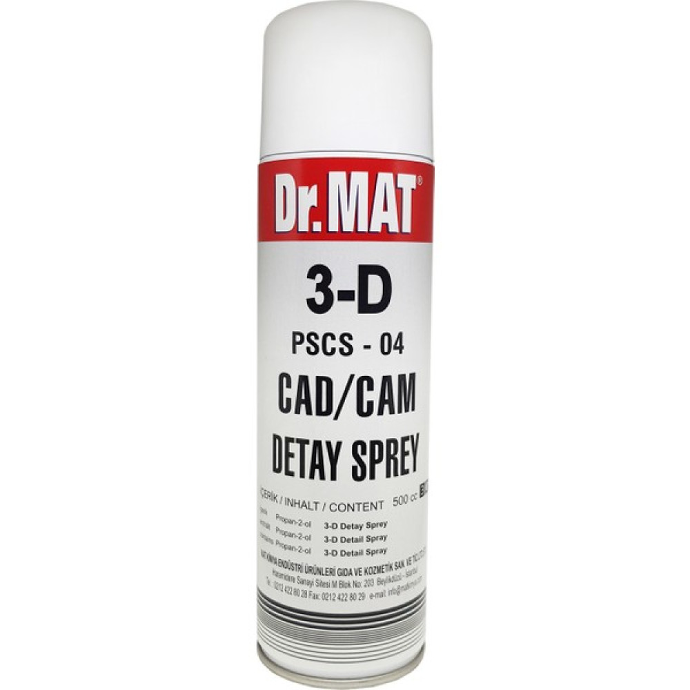 Dr.MAT 3D Optik ve Lazer Tarama Detay Sprey Pscs - 04 500 ml Bakım Spreyleri Fiyatı