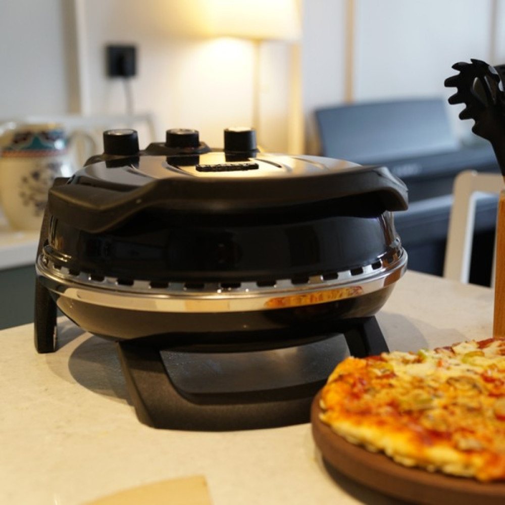 Dr.Maya® | XL Taş Fırın Pizza Makinesi - Siyah Mini / Midi Fırınlar Fiyatı